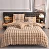 Conjunto de Quatro Peças de Veludo de Leite Mais Vendido Transfronteiriço, Lençol e Capa de Edredom de Veludo de Coelho, Conjunto de Cama de Quatro Peças de Veludo de Leite Grosso de Inverno