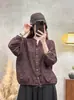 Estilo Novo Primavera e Outono Tops Casacos Curtos Estampados para Mulheres, Camisas e Cardigans Florais Largos Estilo Étnico Retrô Atacado