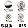 Botão de pressão promocional 831 botão de metal 633 fivela de mola para jaqueta de plumas botões para jaqueta acolchoada grande quantidade de fornecimento em estoque