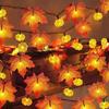 Nova Corda de Luzes de Folha de Bordo Artificial de LED Caixa de Pilhas Controle Remoto Halloween Ação de Graças Decoração de Festa no Pátio Luz