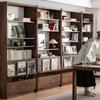 Estantería de nogal negro norteamericano de Chongjiang Furniture, armario de pared completo con combinación, estantería nórdica sencilla de madera maciza para salón
