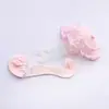 Meias de Renda para Crianças Verão Ultra Finas Cristal Meninas Estilo Japonês Renda Princesa Brancas Meias de Dança Meias de Bebê