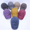 Gorra de Béisbol para Hombre y Mujer Comercio Exterior Transfronterizo Lavada Vieja Todas las Combinaciones Bordada con Letra Bordada Algodón Suave Gorra Superior
