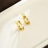 Aretes transfronterizos de oro antiguo, viento de lujo ligero, aretes simples esmerilados, diseño Joker con sensación de larga duración que no se decolora, joyería al por mayor