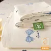 Lençol de Cama de Gaze Dupla Classe A Materno e Infantil Peça Única Novo Modelo 2025 Conjunto de Três Peças para Cama de Solteiro de Dormitório Algodão Puro Não Algodão 3