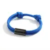 Pulsera Tejida de Cuerda de Paracaídas Transfronteriza Pulsera Pulsera Soporte Grabado Pulsera de Acero de Titanio Regalo Familiar para Hombres y Mujeres