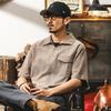 Camisa de Lino y Algodón Ligero con Cuello Polo de Manga Corta para Hombre Verano 2025 Nueva Moda Retro Chino Casual para Hombre