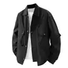 Ropa para Hombre Enbu Nueva Colección Otoño Estilo Americano Moda Tendencia Chaqueta de Trabajo para Hombre Corte Holgado Cuello Solapa Chaqueta Abrigo Casual