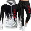 Venta al por mayor del fabricante Ropa nueva para hombre Traje de sudadera casual de terciopelo con estampado de cruz europeo y americano para hombre y mujer Dropshipping