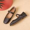 Mocasines Planos Versátiles Retro Transfronterizos para Mujer 2026 Nuevos Zapatos Franceses Simples Mary Jane de Punta Cuadrada Boca Baja para Mujer