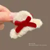 Elegante pinza de garra pequeña de camelia para mujer, pieza floral termorretráctil, pinza para el pelo para peinado semi-recogido 2026
