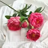 4 peonías artificiales, nueva decoración de sala de estar estilo chino, arreglo floral de mesa para hotel y casa de huéspedes, nuevo producto transfronterizo de Amazon