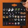 Brincos de Halloween Mais Vendidos Combinação Desenho Animado Cabeça de Abóbora Engraçada Fantasma Morcego Elemento Brincos terno