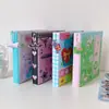 Álbum de Tarjetas Estilo Vintage Original con Cuatro Compartimentos, Marcapáginas, Almacenamiento de Pegatinas para Fotos, Álbum de Fotos de Cuatro Compartimentos de 5 pulgadas para Tarjetas de Fans