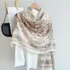 Xale Retrô Americano com Estampa de Leopardo para Mulheres, Estilo Old Money de Verão, Lenço de Moda de Luxo Leve, Lenço de Seda de Leopardo de Alta Qualidade