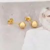Conjunto de Tres Piezas de Pendientes Pequeños de Venta Cruzada Más Vendido de Luo Chen con Perlas Redondas + Diamante Individual + Fila de Diamantes, Adecuado para el Uso Diario y el Viaje Elegante