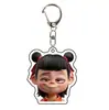 Nezha 2 Niño Demonio Naohai Alrededor de Nezha Ao Bing Lindo Divertido Decorativo Mochila Escolar Colgante Pequeño Llavero de Acrílico