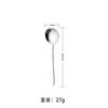 Cuchara Redonda Estilo Coreano de Acero Inoxidable Transfronteriza, Cuchara de Arroz para el Hogar y Niños, Cuchara para Postre, Cuchara para Café, Cuchara Engrosada, Cuchara Larga para Revolver