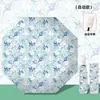 Guarda-chuva Floral em Pintura a Óleo para Mulheres, Estilo Ins, Uso Duplo para Sol e Chuva, Design Fresco e Simples, Proteção Solar, Proteção UV, Guarda-chuva Dobrável Automático