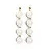 Pendientes Versátiles Simples y Elegantes Estilo Coreano y Japonés, Pendientes Largos Exagerados con Borla de Perlas Grandes, Aretes de Perlas, Pendientes de Acero Estilo Coreano