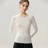 Suéter de Lana Finamente Hilada Yangzi 2026 Otoño/Invierno Nuevo para Mujer Cuello Redondo Capa Base Suéter Elegante de Corte Entallado