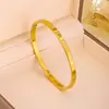 Europa y Estados Unidos artículo de moda más vendido pulsera de acero inoxidable dorada no se decolora fácilmente joyería de acero inoxidable 18K brazaletes dorados