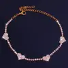 Popular moda simples temperamento feminino tornozeleira de coração de pêssego strass luz luxo alta qualidade amor ornamentos para os pés