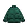 Abrigo acolchado de algodón con cuello alto y mangas raglán retro estilo americano, abrigo grueso de invierno para mujer, abrigo holgado de color sólido que combina con todo, abrigo de pan a la moda