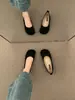 Zapatos Planos de Boca Baja para Ropa Exterior de Mujer 2024 Nuevo Estilo Coreano Versátiles Casuales sin Cordones Ropa de Trabajo Zapatos Planos de Noche