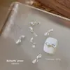 Mariposa Zircón Montón Diamante Arte de Uñas Joyería Producto Terminado Blanco Flor de Cinco Pétalos Brillante Pajarita Diamante para Uñas Accesorios Portátiles Venta al por Mayor