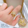 [Galvanoplastia de ouro real] Design Europeu e Americano ins Wind Geometry Diamond Ball Ring Anel Aberto de Vento Frio para Mulheres