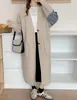 Cárdigan de Punto con Puntadas Largas de Mezclilla 2025 Primavera Nuevo Estilo Coreano Holgado Perezoso Elegante Chaqueta Suéter para Mujer