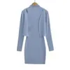 Conjunto de Dos Piezas Cardigan con Vestido Elástico Delgado sin Mangas Coreano para Mujer Elegante Sexy Ajustado al Cuerpo Conjunto de Falda Corta