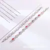 2025 Nuevo Casual y Versátil para Niñas Flor Accesible Lujo Exquisito Ins Joyería al por Mayor Pulsera de Cristal de Zirconia Colorida