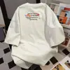Camiseta Retro Americana de Manga Corta con Estampado de Letras de Diseño de Nicho para Mujer Verano 2025 Casual Holgada Tendencia Ins