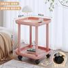Mesa Auxiliar para Sofá, Mesa de Café Móvil, Mini Mesa para Balcón de Dormitorio, Estante de Mesita de Noche, Mesa Auxiliar Pequeña Moderna Simple