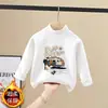 Camiseta de Manga Larga para Niños Otoño/Invierno 2026 Estilo Nuevo Ropa Interior Térmica de Polar con Cuello Medio Alto para Niños Top Versátil de Moda para Niños