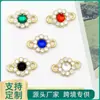 Acessórios de Galvanoplastia para Atacado Colar Pulseira Girassol com Diamante Pingente Duplo Pendente Joias Acessórios de Liga DIY