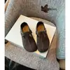 Zapatos estilo Birkenstock con aumento interno de altura y suelas gruesas, zapatos sencillos de otoño, 4 cm, nuevo modelo 2026, hebilla, correa de cuero retro, mocasines slip-on para mujer