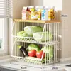 Prateleira de Armazenamento para Mesa, Aparador para Sala de Estar, Organizador em Camadas para Lanches e Copos de Água, Cesta de Armazenamento para Frutas e Vegetais de Cozinha