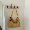 Bolso Tote Simple Tejido Hueco de Moda 2026 Nuevo Estilo de Verano Elegante Bolso de Hombro para el Trabajo Estilo Fresco y Dulce