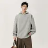 Sudadera con capucha de retazos a cuadros estilo retro americano para hombre y mujer, primavera y otoño, de alta gama, holgada, casual, chaqueta de pareja