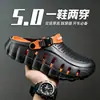 Pisar em merda sente sapatos furados tamanho grande masculino verão 2026 novo estilo vestuário ao ar livre esportes antiderrapante sola macia chinelos de praia