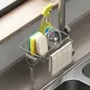 Estante para Paños de Fregadero de Cocina, Estante para Grifo, Organizador Mágico Desmontable, Estante de Almacenamiento para Paños de Cocina, Estante de Drenaje Montado en la Pared