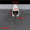 Sistema de poleas para riel colgante c30 para invernaderos, riel deslizante de acero inoxidable para puertas corredizas, juego completo de rieles para puertas corredizas industriales