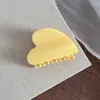 Queijo Queijo Cor Sólida Amarela Presilha de Prendedor Feminina Grampo de Cabelo de Alta Qualidade Versátil Elegante Grampo de Cabelo Presilha de Tubarão para Cabelo Acessórios de Cabelo