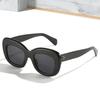 2022 nuevas gafas de sol retro de ojo de gato de montura grande transfronterizas de Europa y Estados Unidos lado 3 red tendencia popular gafas de sol para fotos callejeras 3994