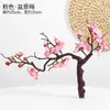 Novas flores de ameixeira artificiais estilo Zen Chinês e galhos de ameixeira de inverno, flores falsas para decoração de casa, sala de estar, de chão, decoração de casamento, flores secas