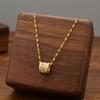 Collar de acero de titanio con colgante de cintura grande de alta calidad Baojia para mujer, cadena para clavícula simple y elegante, joyería de celebridad de internet