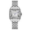 Reloj de cuarzo de acero inoxidable para mujer, nuevo, de diseño simple y cuadrado, de venta caliente transfronteriza